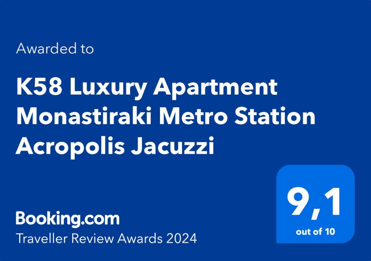 K58 Luxury Apartment Monastiraki Metro Station Acropolis Jacuzzi Athén Kültér fotó